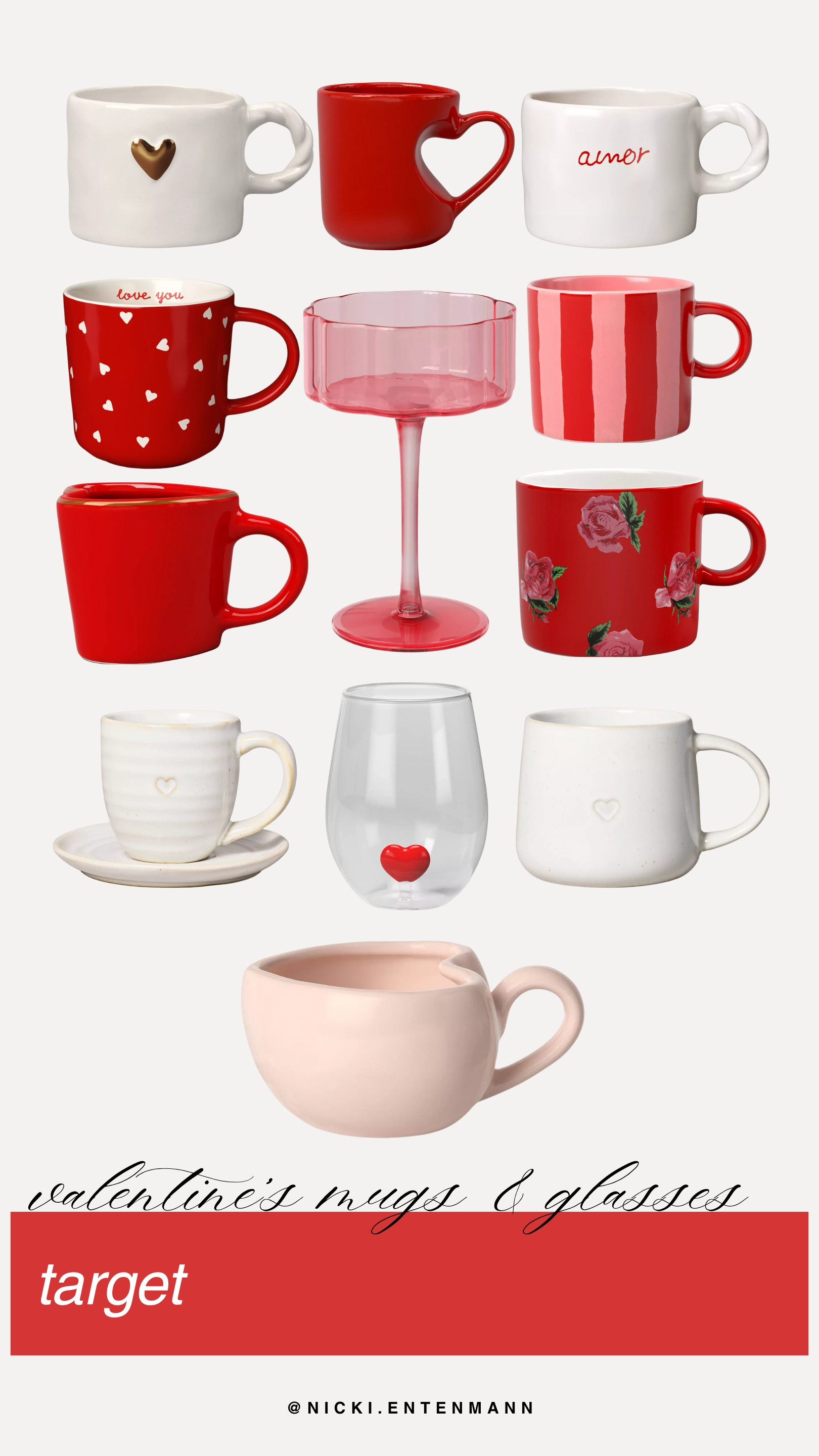 Love is in the air—and in your cup! 💕 Target's Valentine’s mugs & glasses are here for all the cozy sips and sweet moments. Perfect for gifting or treating yourself! 🥰✨

Valentine’s mugs, heart mugs, drinkware, Target finds, festive glasses, V-day gifts, romantic home, holiday mugs, cozy vibes, love-themed glasses. 

 #LTKSeasonal #LTKHome #LTKSaleAlert