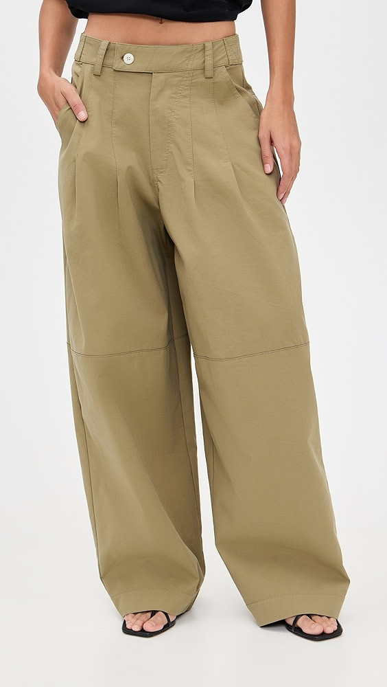 Baggy Khaki Button Pants | Shopbop