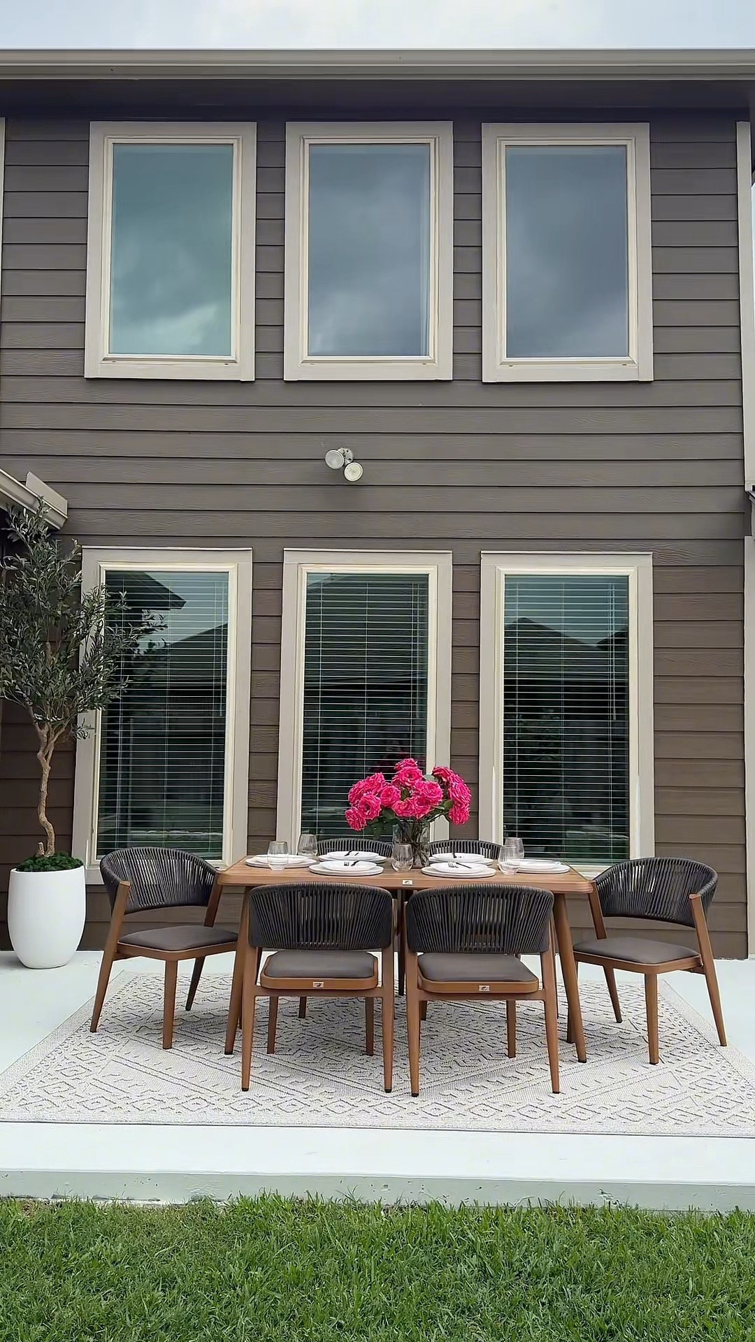 
#ad This 7-piece outdoor patio dining set is one of my favorite @Wayfair  outdoor finds. I love how it looks in our patio and how perfectly it matches my home aesthetic. The aluminum frame is super sturdy, and the rattan chairs are made with high-quality, all-weather PE wicker that’s durable and UV-resistant, perfect for outdoor hosting and relaxing.

#wishyouwerehere #outdoor  #wayfair #wayfairpartner @Shop.LTK #liketkit