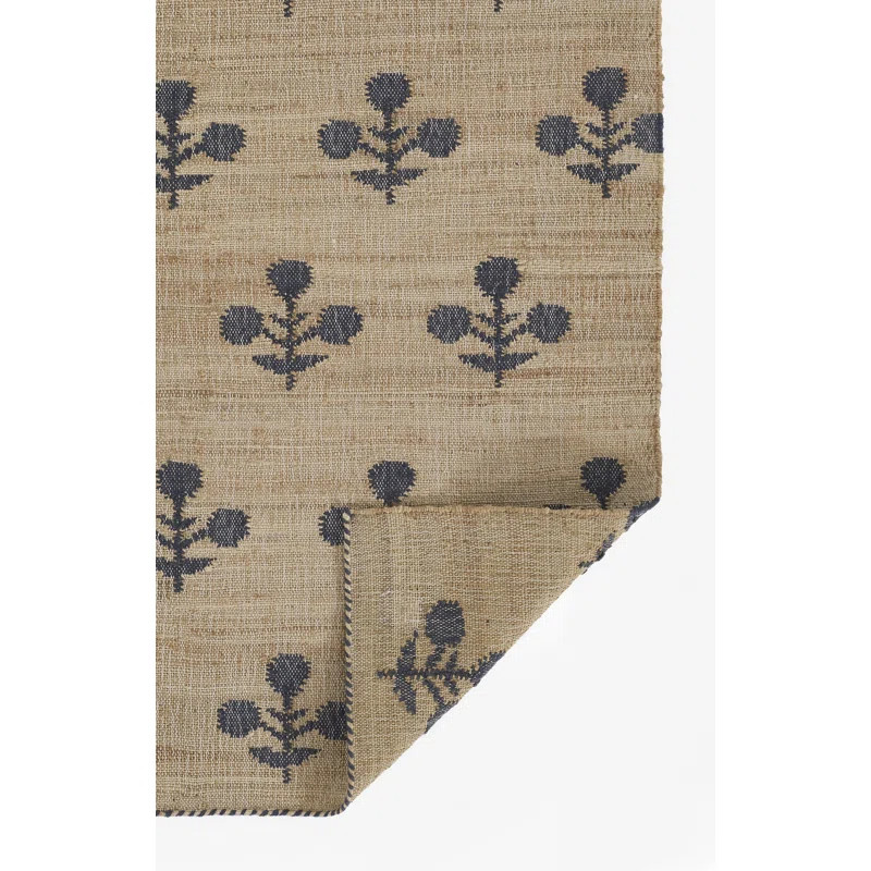 Erin Gates by Momeni Orchard Bloom Blue Hand Woven Wool and Jute Area Rug | Wayfair North America