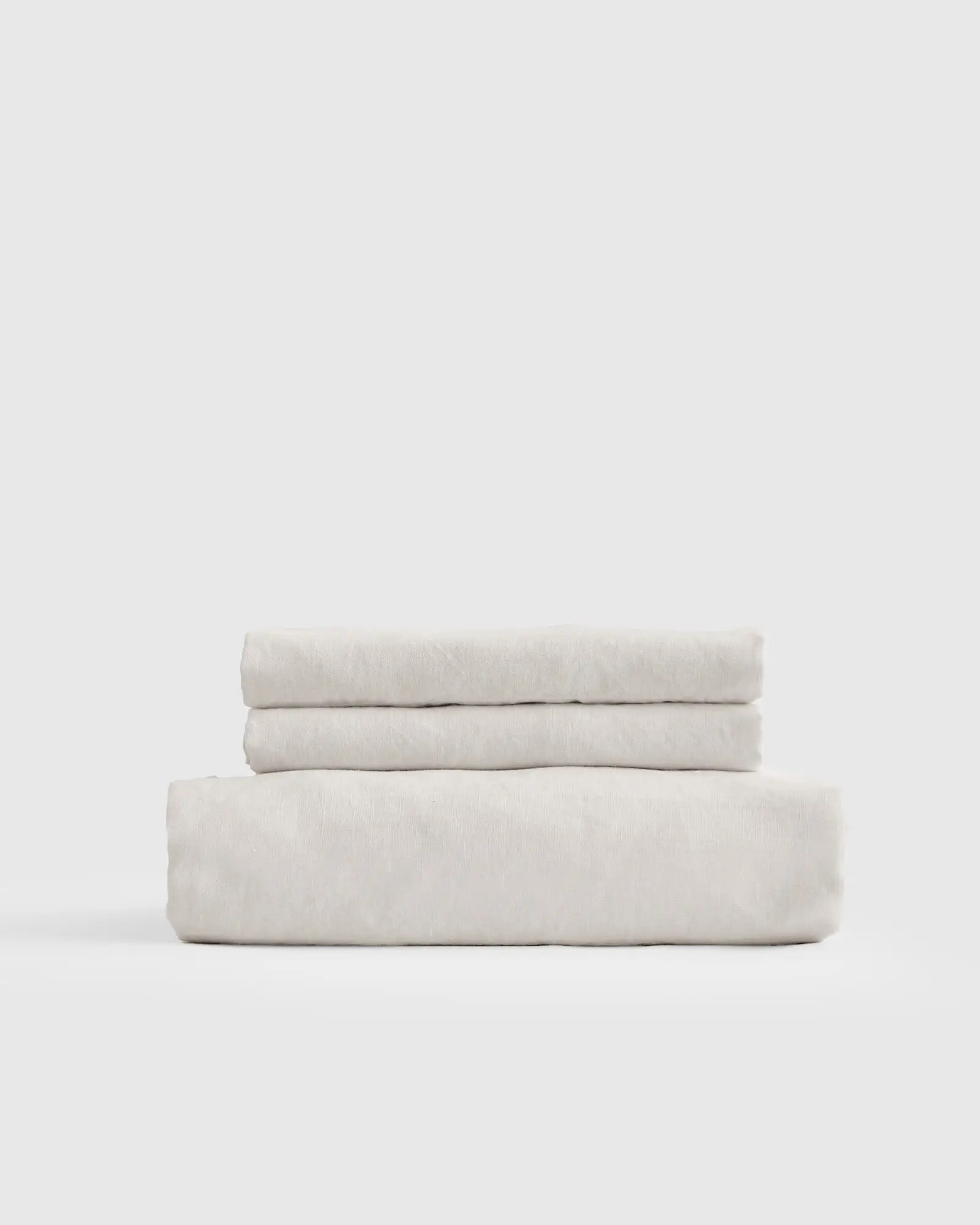 European Linen Fitted Sheet Set in Sand | Quince