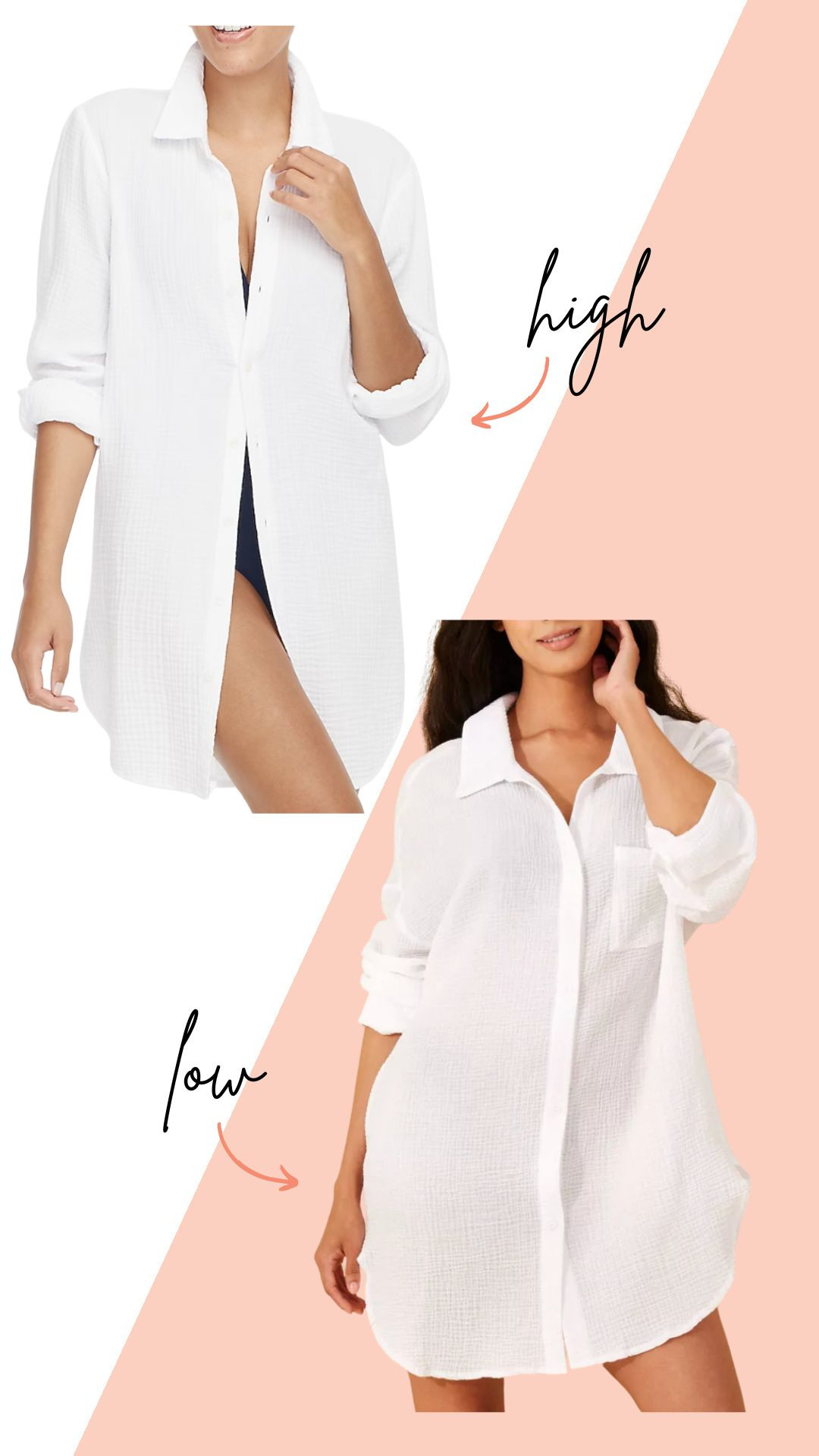 white coverup high low. target coverup. jcrew coverup. spring break beach style 

 #LTKSpringSale #LTKFindsUnder50 #LTKFindsUnder100