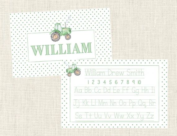 Personalized Tracing Tractor Placemat/ Double Sided /name | Etsy | Etsy (US)