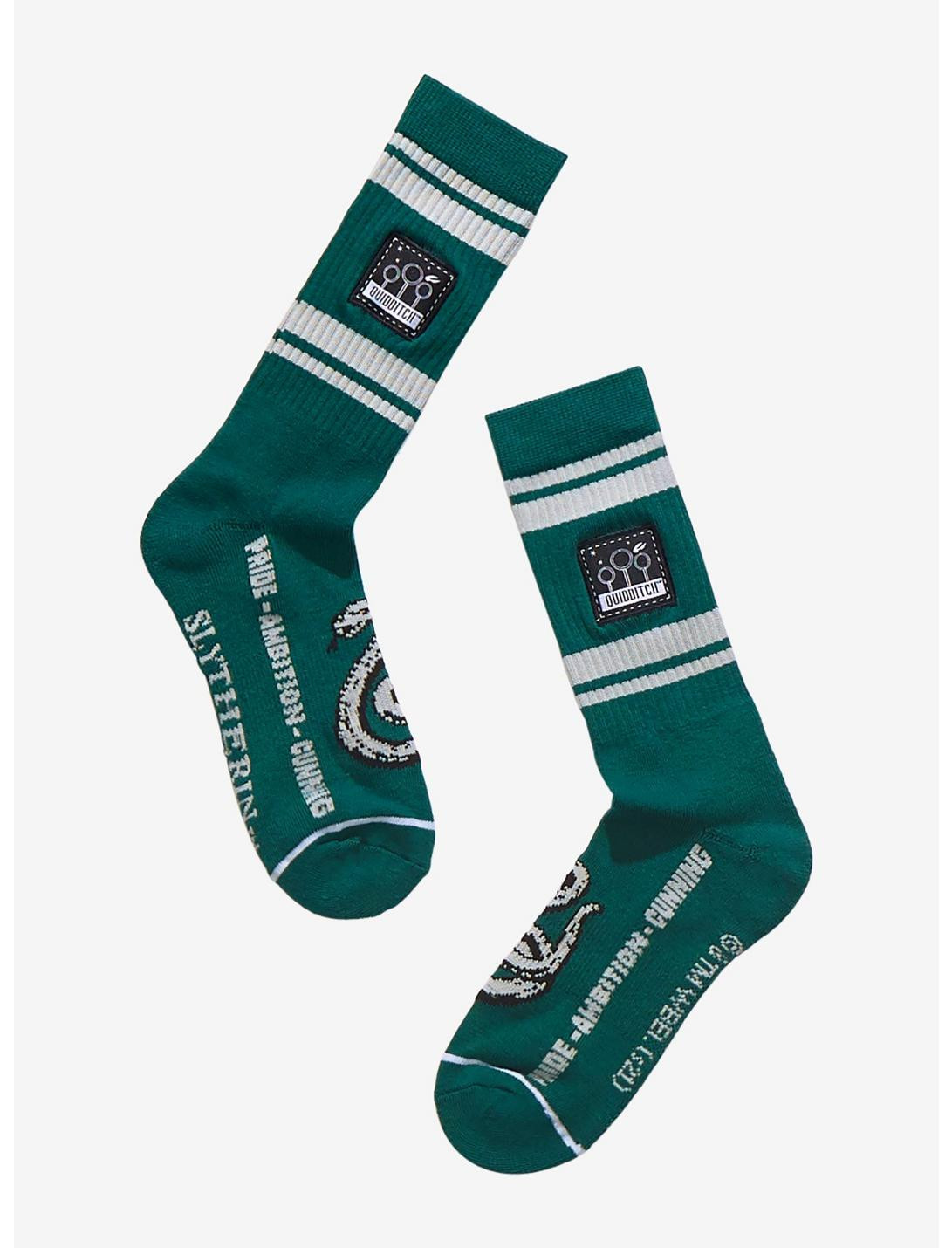 Harry Potter Slytherin Quidditch Crew Socks - BoxLunch Exclusive | BoxLunch