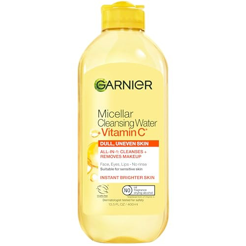 Garnier Micellar Water with Vitamin C, Facial Cleanser & Makeup Remover, Brightening & Hydrating,... | Amazon (US)