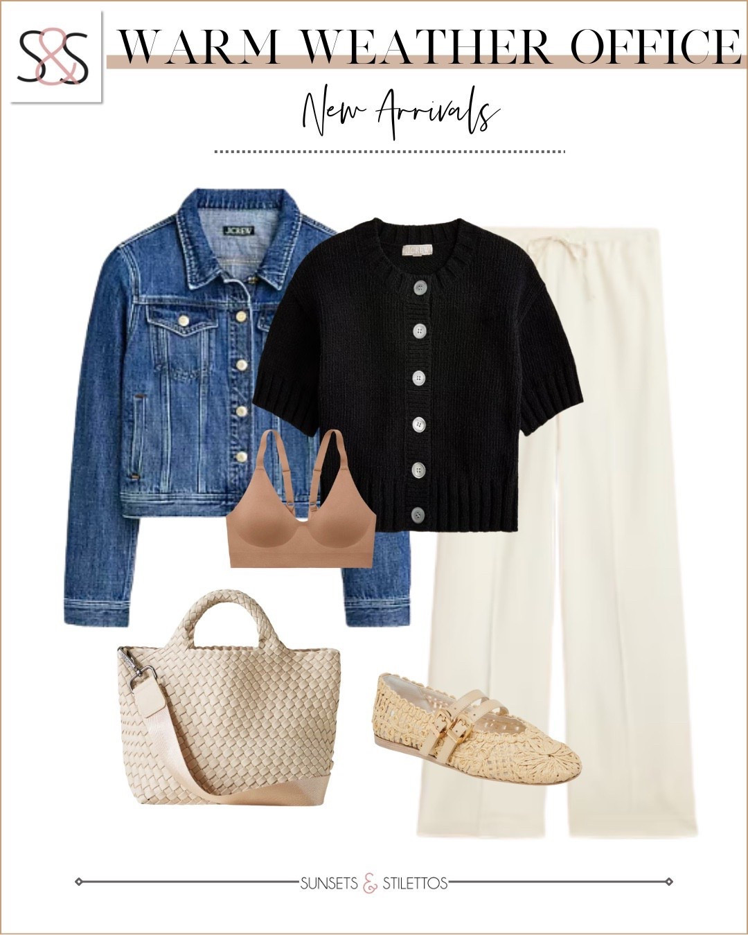 A short sleeve cardigan, top with wide leg pants is a great outfit for the office! Dress it up with these flats and layer with denim jean jacket for an amazing look!

Sunsets and Stilettos, workwear, spring outfit

#LTKTravel #LTKStyleTip #LTKOver40