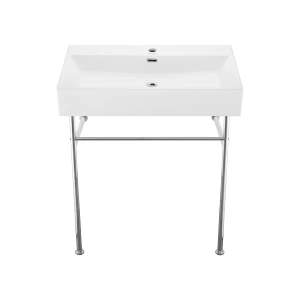 SM-CS712 Claire 30" Tall Ceramic Rectangular Console Bathroom Sink with Overflow | Wayfair North America