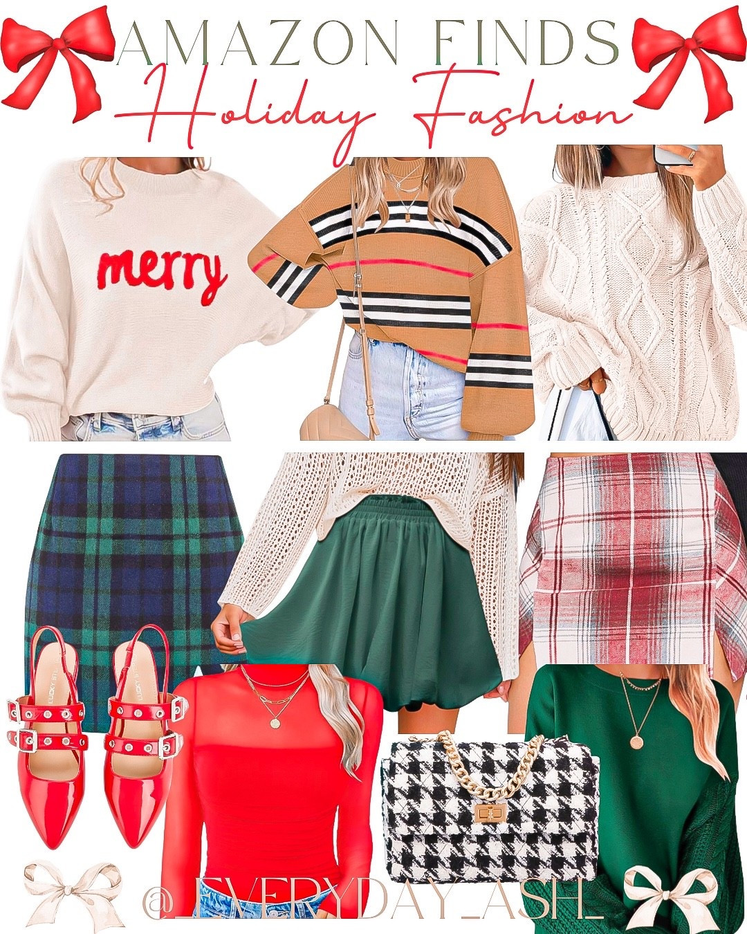 Amazon // holiday fashion ❤️🎁🎄


Winter fashion, Christmas fashion, white sweater, Christmas sweater, winter skirt, green skirt, red skirt, red shirt, winter handbag, red ballet flats 

#LTKGiftGuide #LTKFindsUnder50 #LTKHoliday