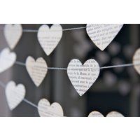 Wedding Decorations Rustic, Heart Garland, Heart, Hearts, Eco Gift, Friendly Bridal Shower Decoratio | Etsy (US)