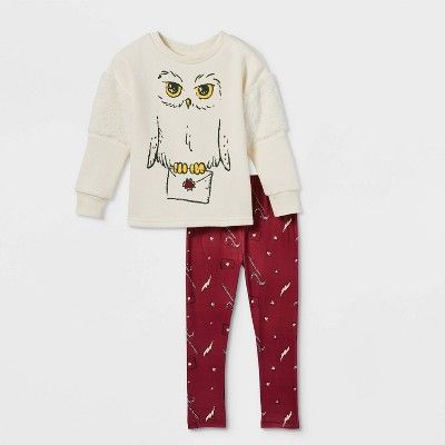 Toddler Girls' Harry Potter Top and Knit Leggings Set - Cream | Target