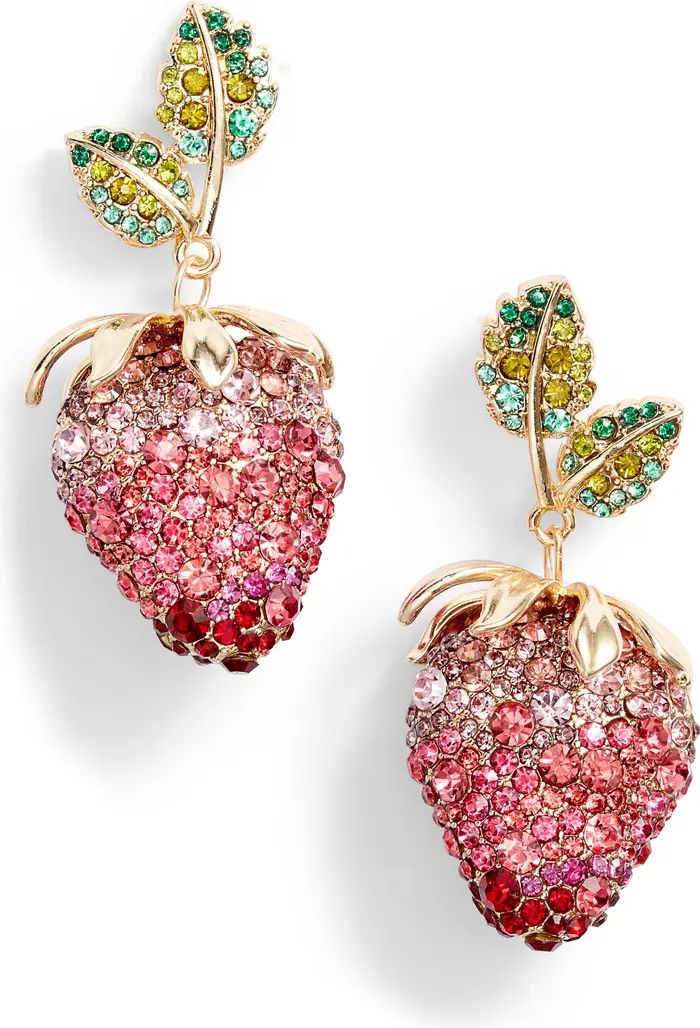 Plant the Seed Strawberry Crystal Statement Earrings | Nordstrom