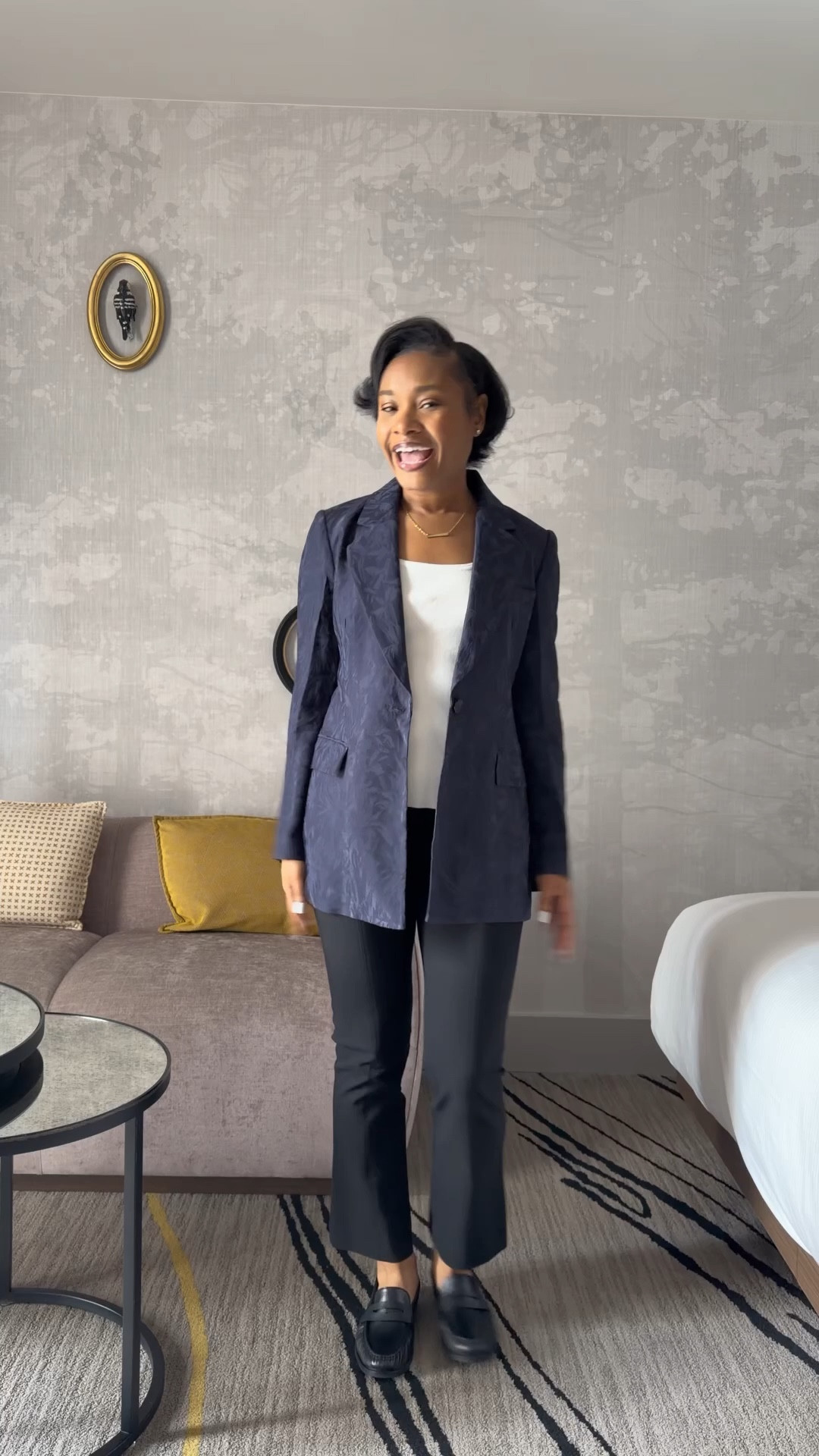 What I wore for day 1 in #atl ✨

I used to hate pairing black and navy together but now? I think it’s one of my favorite color combos 🥹

Also, this video doesn’t do the blazer any justice. I should  have gotten closer 😩

#ootd #blackandnavy #styleexpert #springfashıon

#LTKootd #LTKgrwm #LTKMothersDay