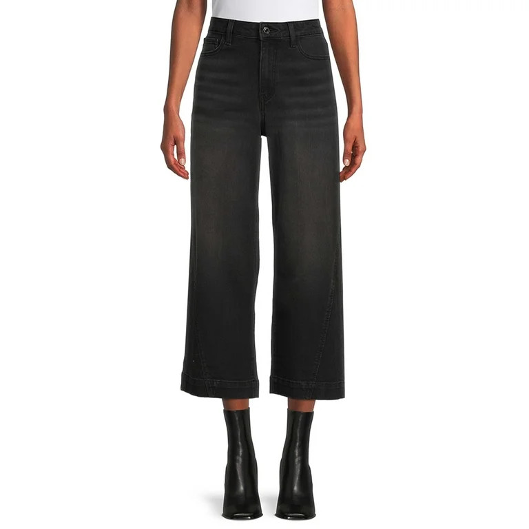 Time and Tru Women's Wide Leg Panel Jeans | Walmart (US)