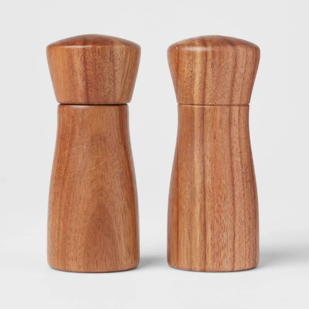 2pc Acacia Indented Salt Shaker and Pepper Grinder Set - Threshold™ | Target