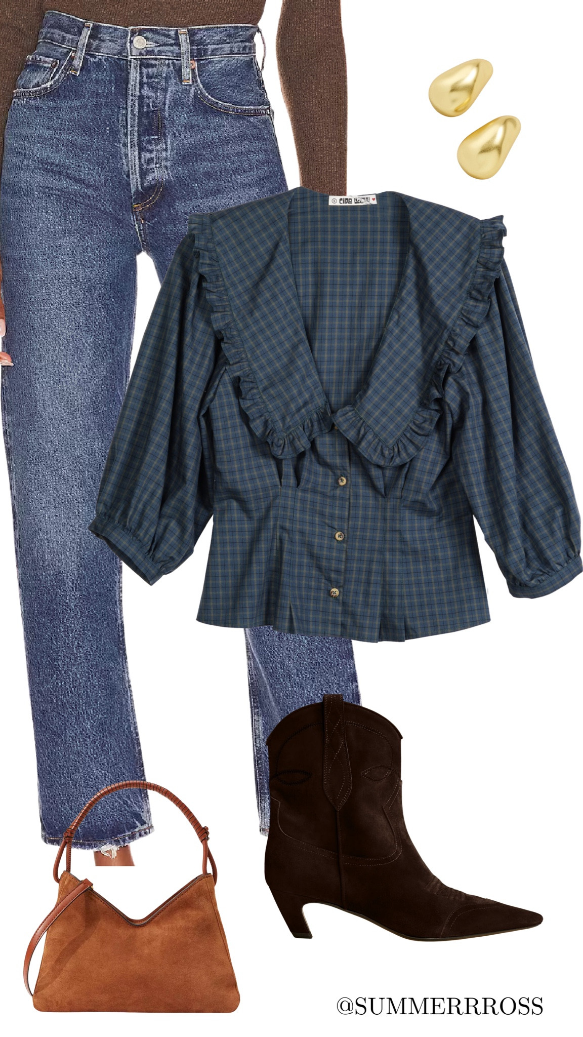 Easy fall/winter outfit inspo — obsessed with this Ciao Lucia top and Staud Bag 🫶🏼