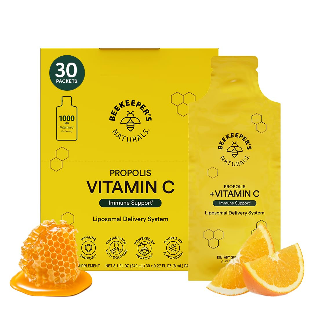 Propolis Liposomal Vitamin C by Beekeeper's Naturals, 1000mg Vitamin C, Propolis & Organic Honey,... | Amazon (US)