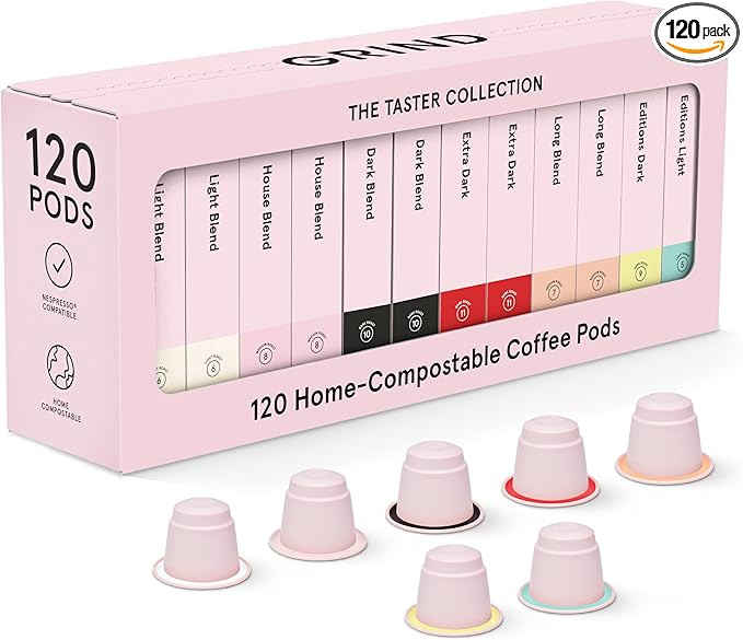 Grind The Taster Coffee Pod Collection – 120 Biodegradable Capsules – Amazon Exlcusive – 10... | Amazon (UK)