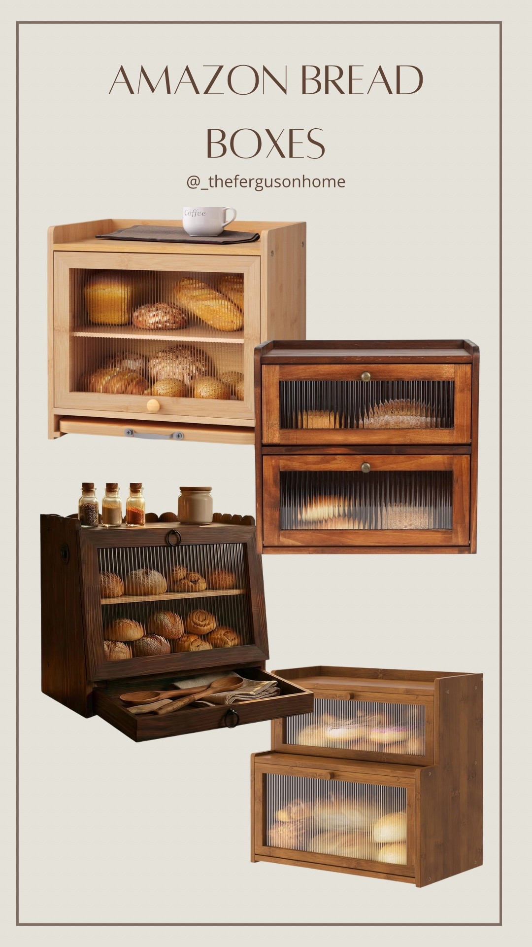 Beautiful and elevated bread boxes from Amazon! 

#LTKHome