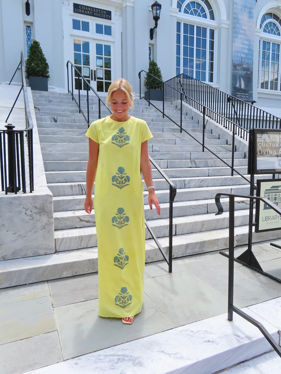 Anne Maxi Dress Yellow Milos | Madison Mathews