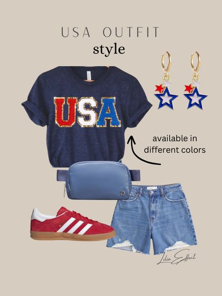 USA outfit style - perfect to celebrate any USA holiday 

4th of July • Independence Day • Memorial Day • American flag 

#LTKparties #LTKshoecrush #LTKstyletip