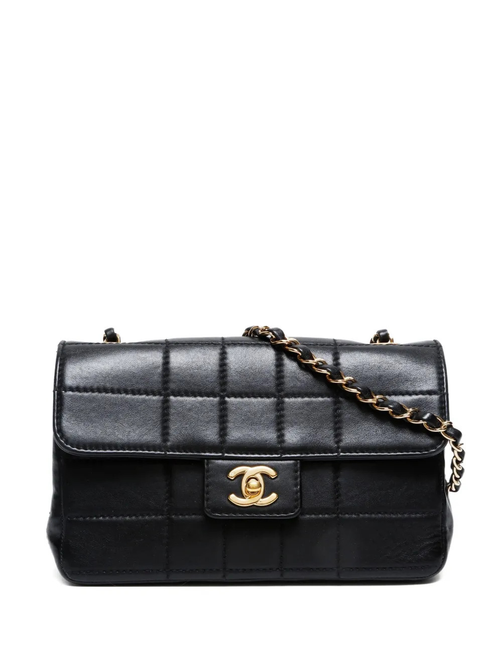 CHANEL Pre-Owned 2002-2003 Chocolate Bar shoulder bag - Black | Farfetch Global