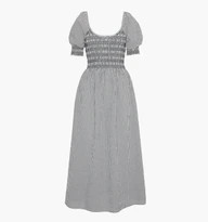 The Madeline Nap Dress - Black/Sand Gingham | Hill House Home US