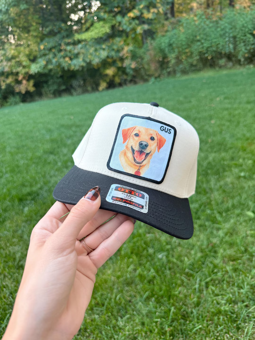 Custom Pet Portrait Trucker Hat: Embroidered Dog or Cat Patch - Etsy | Etsy (US)