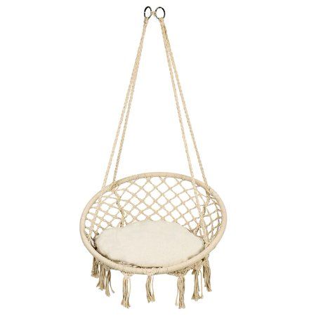 Mgaxyff Hammock Chair Macrame Swing 300 Pound Capacity | Walmart (US)