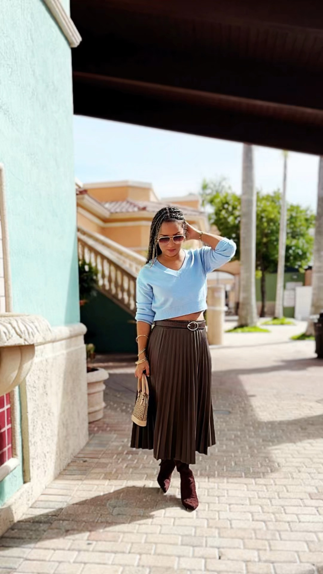 Two ways to color block with baby blue! 💙🤎 For a subtle yet chic vibe, pair baby blue with rich browns for an earthy, timeless look. Or go bold with baby blue and bright orange for a vibrant, head-turning statement. Which one’s your fave? #outfitinspo #colorblockstyle #boldorneutral 

Blue and brown looks
Bold colors
Orange outfitt

#LTKSeasonal #LTKOver40 #LTKStyleTip