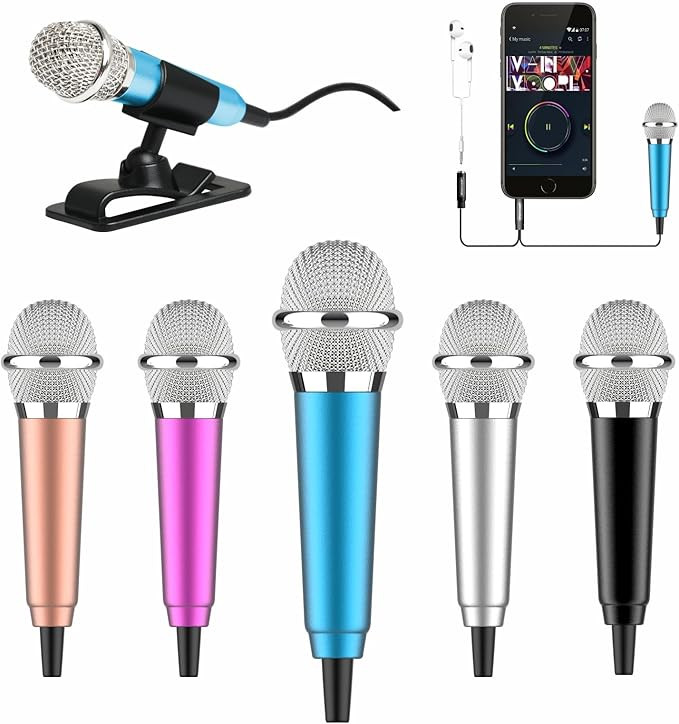Mini Microphone, Karaoke Tiny Microphone for Voice Recording Interview, Portable Small Singing Mi... | Amazon (US)