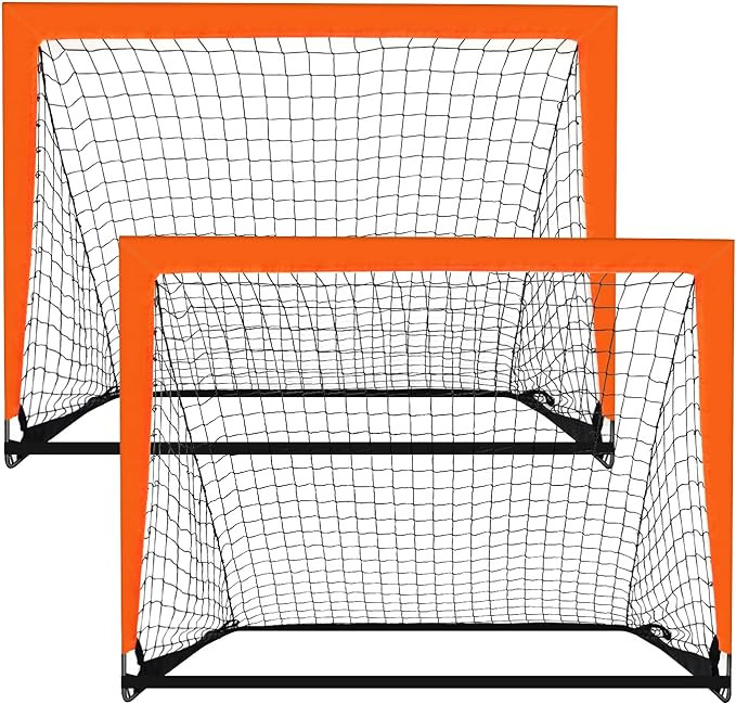 2 Pack 4’ x 3’ Size Portable Kid Soccer Goals for Backyard, Indoor and Outdoor Pop Up Soccer ... | Amazon (US)