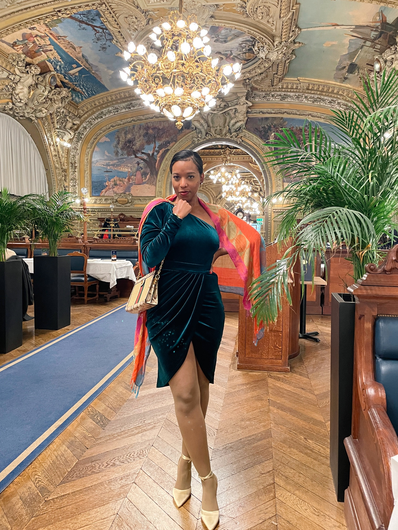 One shoulder velvet dress/ party dress/ cocktail dress/ midi dress/ satin gold pumps everything is TTS

#LTKeurope #LTKtravel #LTKstyletip