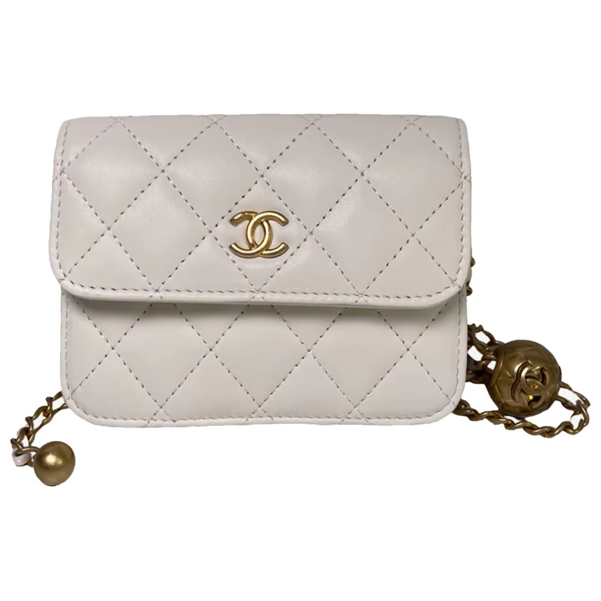 Wallet on chain timeless/classique leather crossbody bag Chanel White in Leather - 32275984 | Vestiaire Collective (Global)