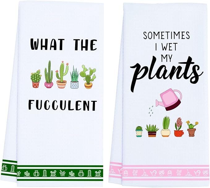 Funny Kitchen Towels, Plant Lover Gifts for Women Gardener, Plant Lady Mom Gifts, Housewarming, F... | Amazon (US)