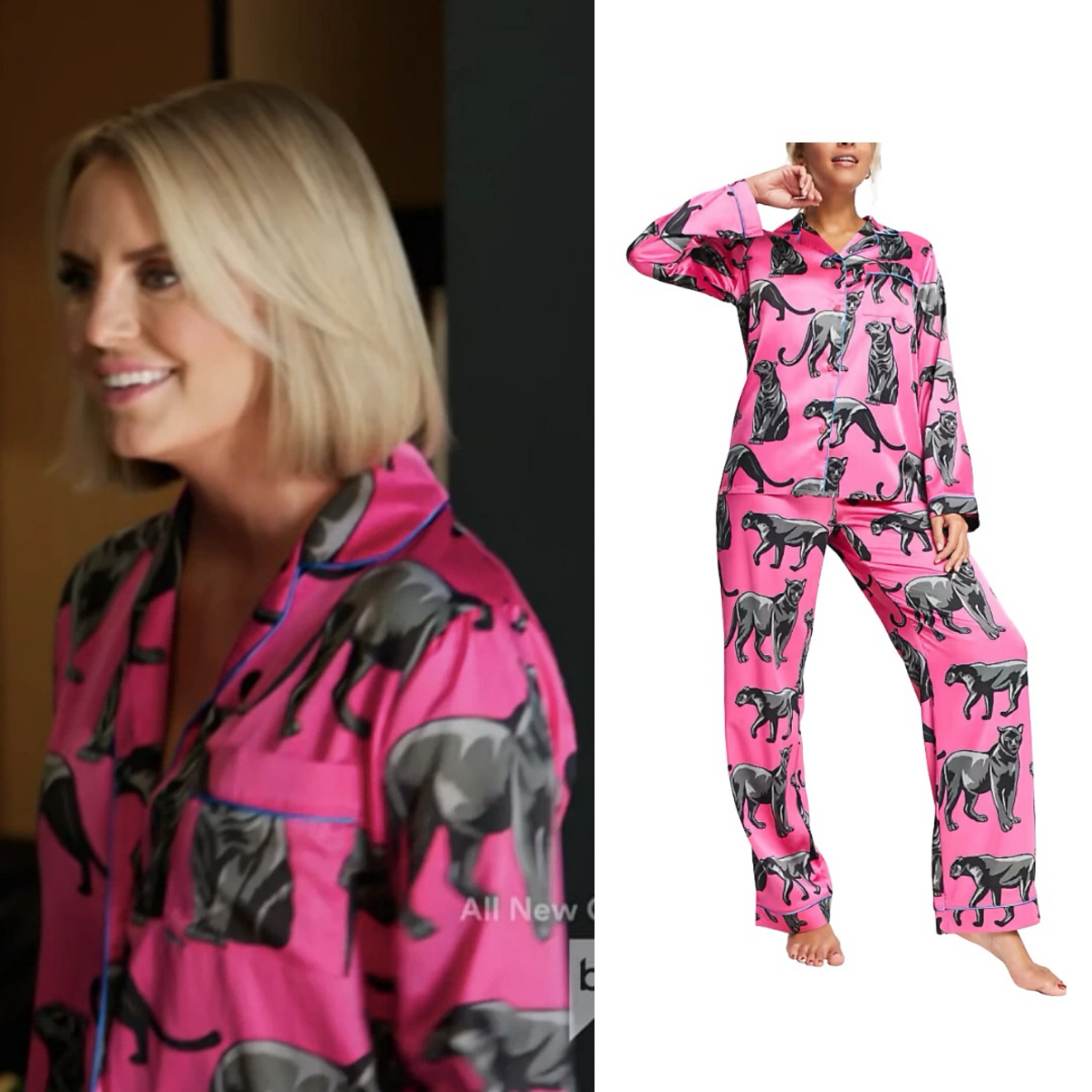 Whitney Rose’s Pink Panther Print PJ Set