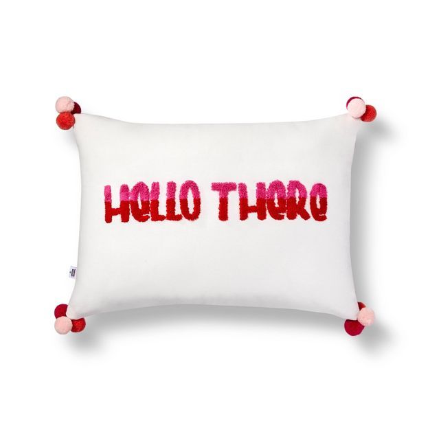 14"x20" 'Hello There' & Swirling Leopard Lumbar Decorative Pillow - Tabitha Brown for Target | Target