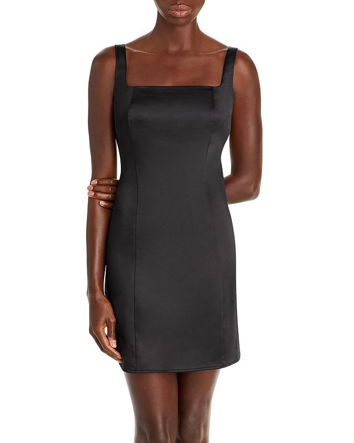Satin Square Neck Mini Dress | Bloomingdale's (US)