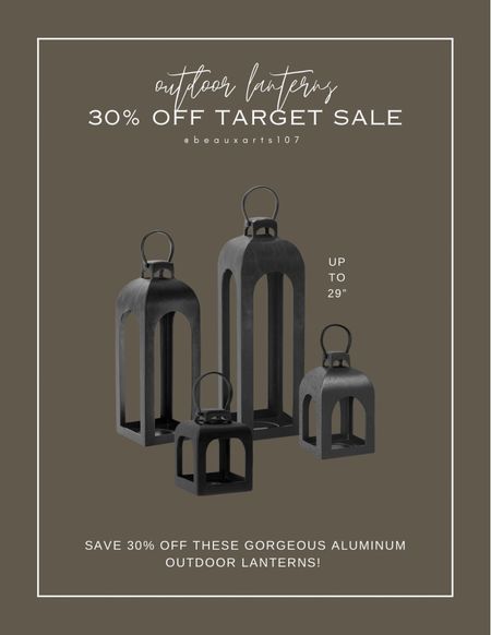 Save 30% off these beautiful outdoor lanterns for your porch!  

#LTKxTarget #LTKsalealert #LTKfindsunder100