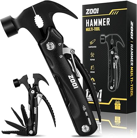 Stocking Stuffers Gifts for Men, 12 in 1 Hammer Multitool Camping Accessories, Mens Gifts for Chr... | Amazon (US)