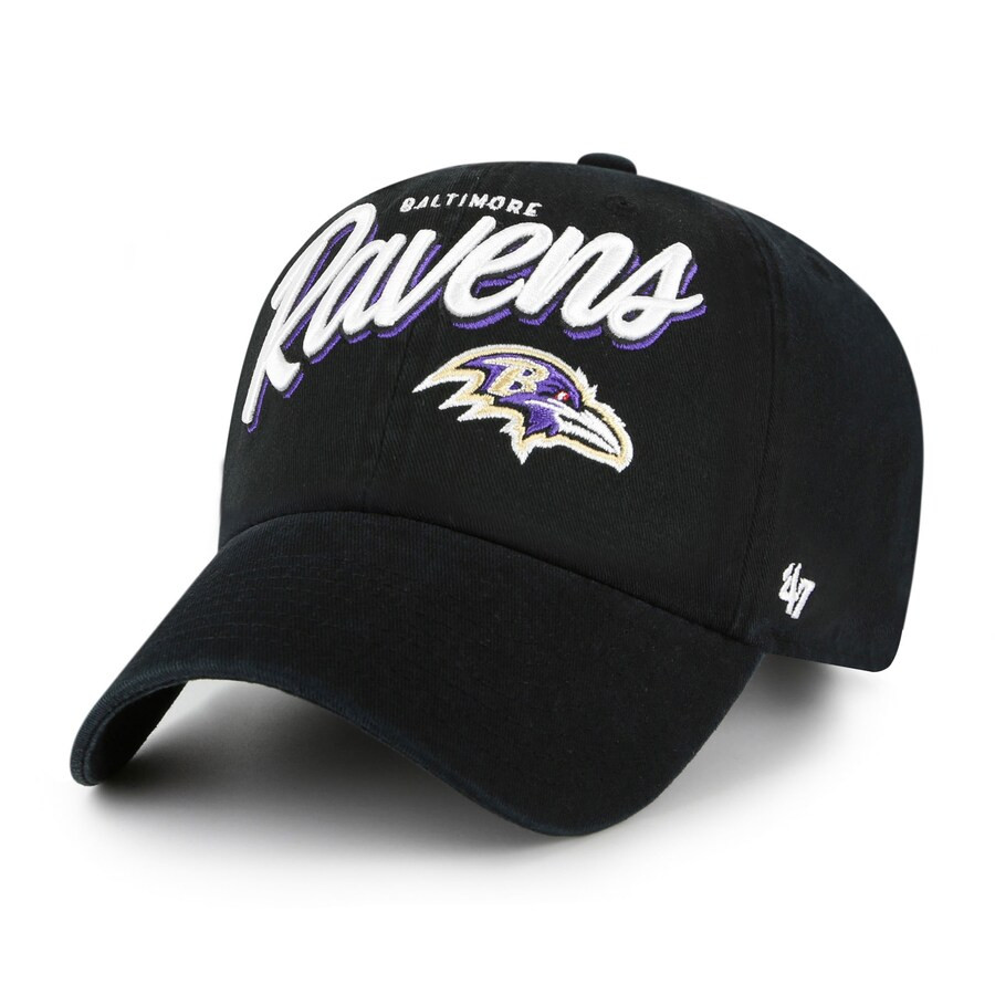 Baltimore Ravens '47 Women's Ariana Clean Up Adjustable Hat - Black | Fanatics
