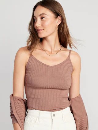 Rib-Knit V-Neck Matching Sweater Tank Top for Women | Old Navy (US)