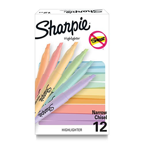 Sharpie Pocket Highlighters, Mild Pastel Colors, Assorted, Chisel Tip, 12 Count - School, Home, a... | Amazon (US)