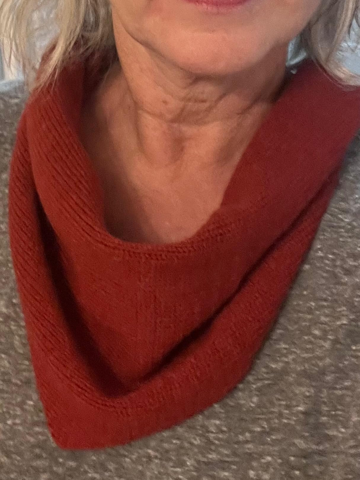 Molans Women Winter Knit Neck Scarf - Warm Crochet Triangle Scarf for Women Girls | Amazon (US)