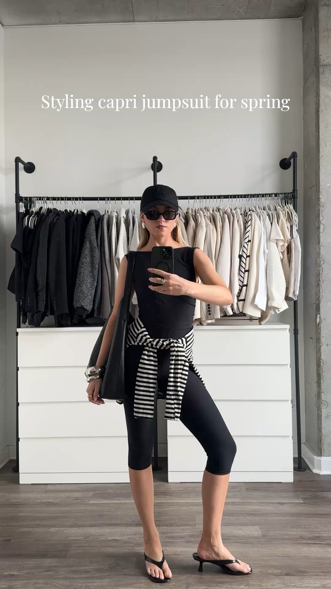 How to style a black capri jumpsuit for spring 

#LTKdayinmylife #LTKgrwm #LTKootd