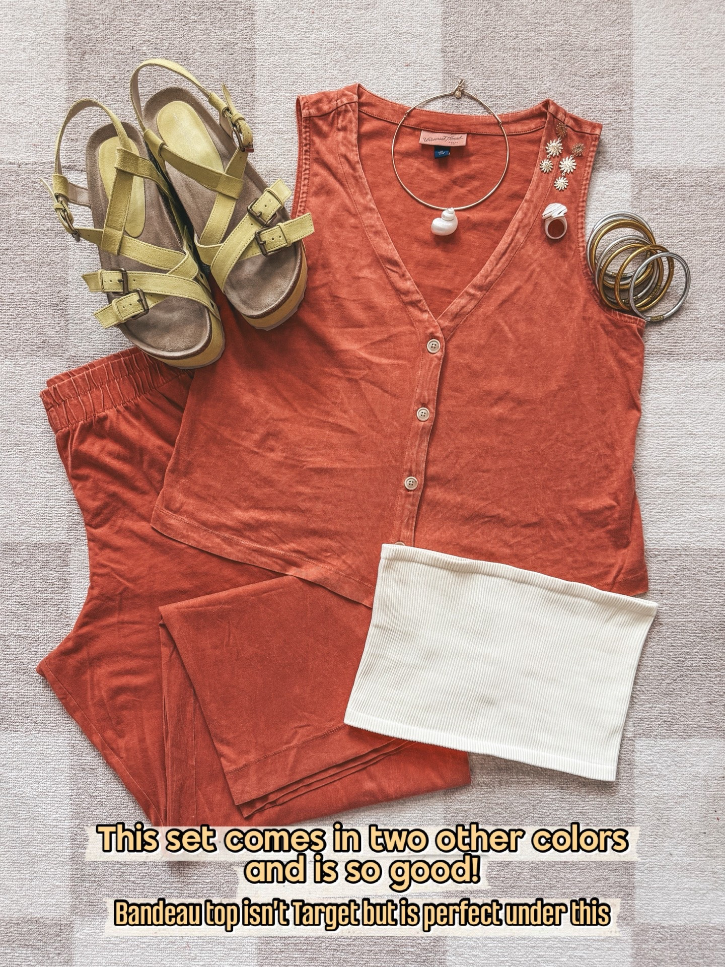 This coral color is so pretty and I also love it in blue. 
I did a medium in both pieces.
@Target
