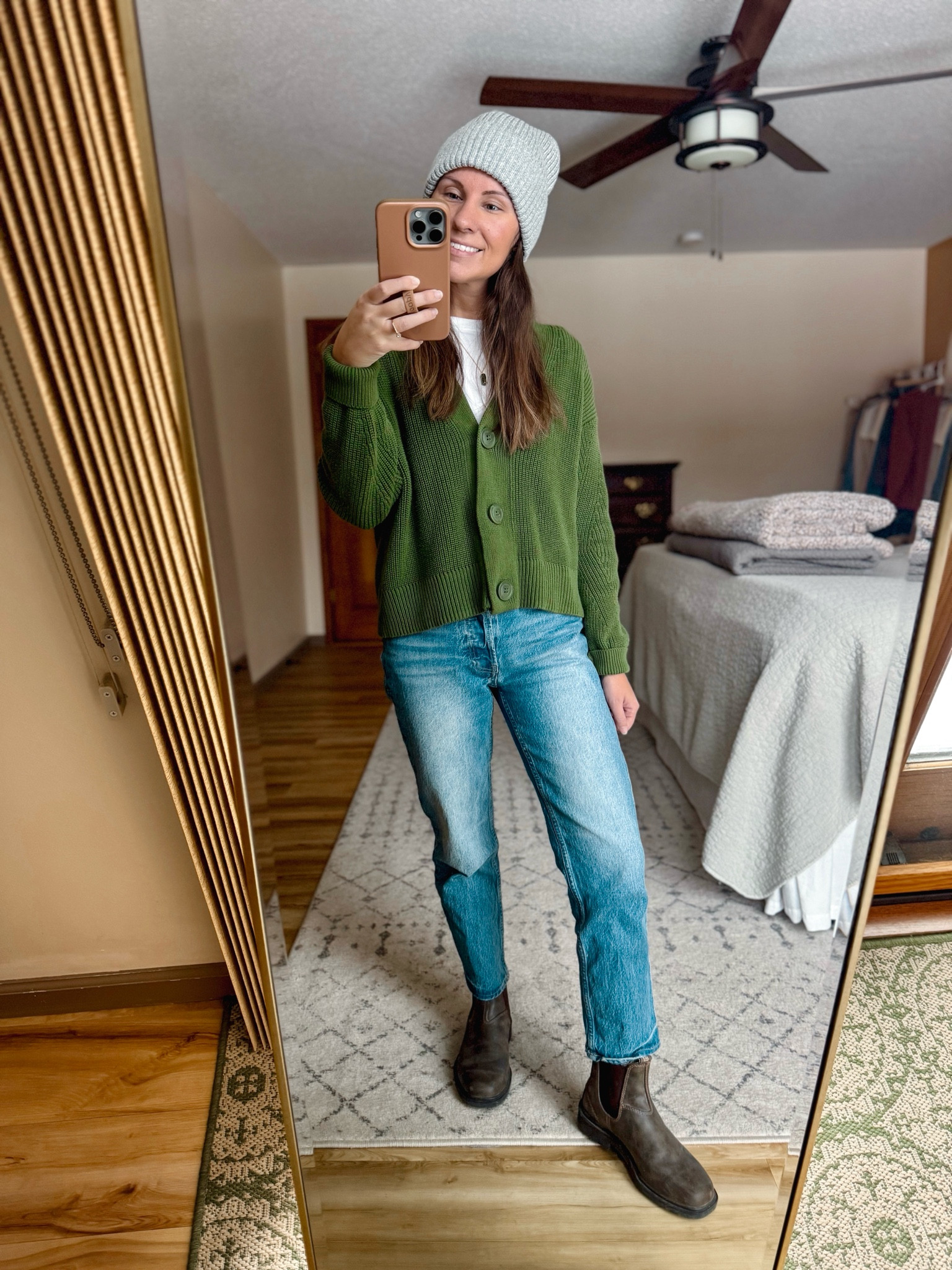 Wearing size xs in the cardigan (I also linked sown similar ones bc sizes are selling out!), size small in the tee, and size 24 petite in my jeans. My boots are true to size! 

My necklace is from Seladesigns.com and you can use MARISSA10 for $$ off!#LTKStyleTip #LTKShoeCrush

#LTKFindsUnder50