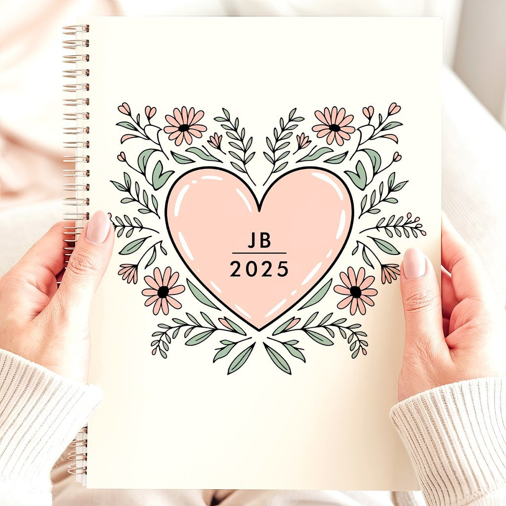 Floral Heart 2025 Monogram | Zazzle