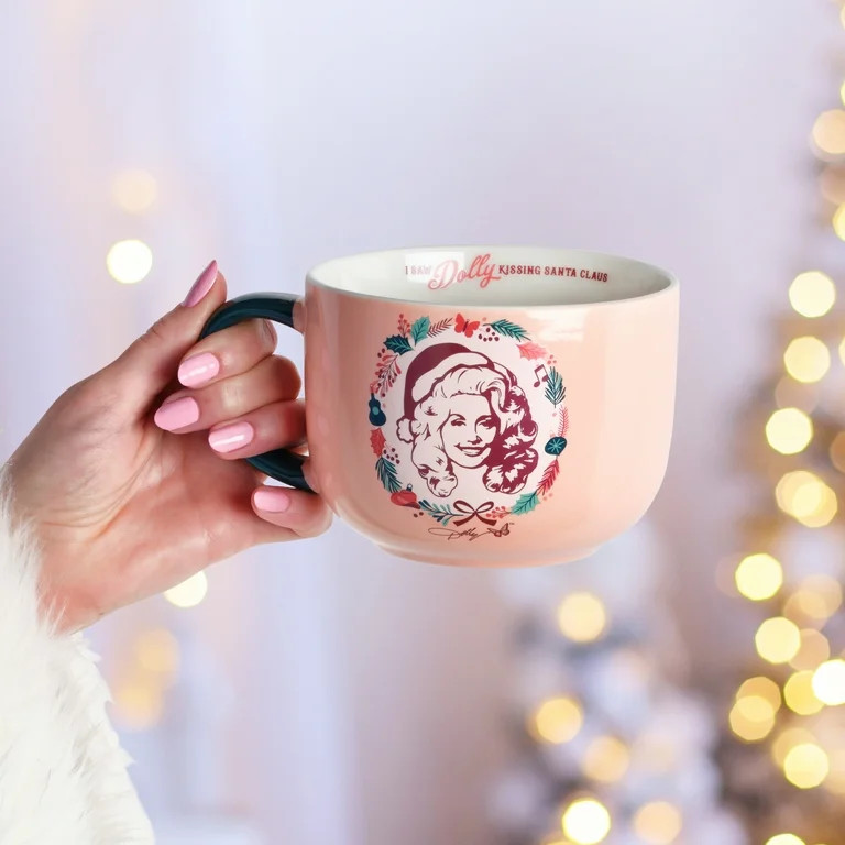 Dolly Parton “I saw Dolly kissing Santa Claus” 27oz Porcelain Soup Mug - Walmart.com | Walmart (US)