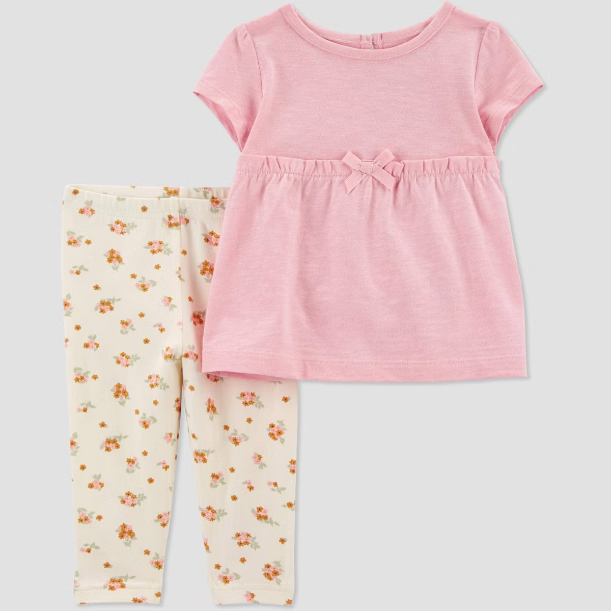 Carter's Just One You® Baby Girls' Floral Top & Bottom Set - Pink/Cream | Target