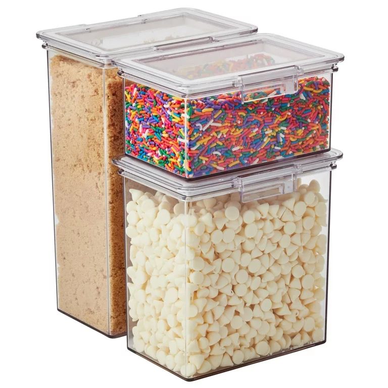 The Home Edit 3 Piece Canister Edit, Food Organizer and Storage Containers, Clear | Walmart (US)
